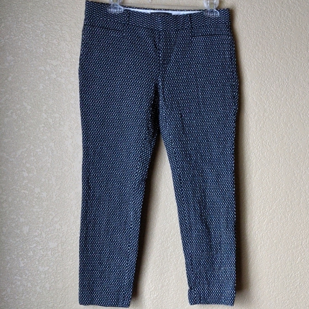 Banana Republic Navy Sloan Dash Print Pant SZ 4P